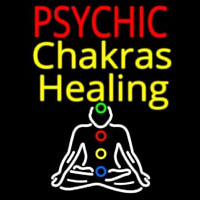 White Psychic Chakras Healing Neon Skilt