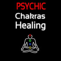 White Psychic Chakras Healing Neon Skilt