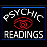 White Psychic Readings And Red Eye Neon Skilt