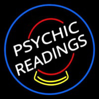 White Psychic Readings Crystal Neon Skilt