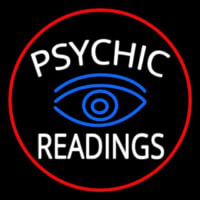 White Psychic Readings With Blue Eye Neon Skilt