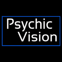 White Psychic Vision Neon Skilt