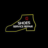 White Shoe Service Repair Neon Skilt