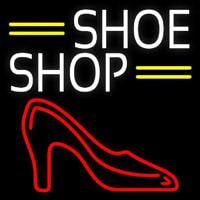 White Shoe Shop Neon Skilt