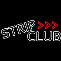 White Strip Club Neon Skilt