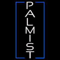 White Vertical Palmist Neon Skilt