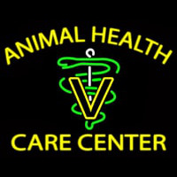 Yellow Animal Health Care Center Neon Skilt