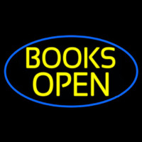 Yellow Books Open Neon Skilt