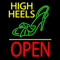 Yellow High Heels Sandal Open Neon Skilt