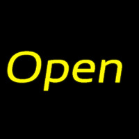 Yellow Open Neon Skilt