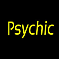 Yellow Psychic Neon Skilt