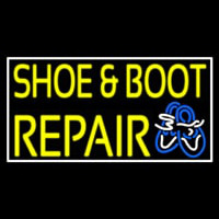 Yellow Shoe And Boot Repair Neon Skilt