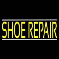 Yellow Shoe Repair Block Neon Skilt