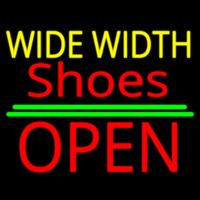 Yellow Wide Width Red Shoes Open Neon Skilt