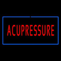 Red Acupressure Blue Border Neon Skilt