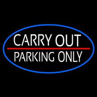 Carry Out Parking Only Neon Skilt