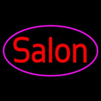 Red Salon Neon Skilt