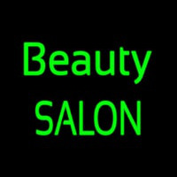 Green Cursive Beauty Block Salon Neon Skilt