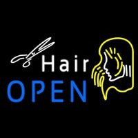 Hair Open Neon Skilt