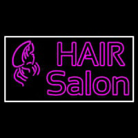 Double Stroke Pink Hair Salon Neon Skilt