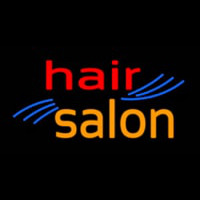 Oval Hair Salon Neon Skilt