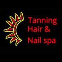 Tanning Hair And Spa Neon Skilt