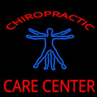 Chiropractic Care Center Human Logo Neon Skilt