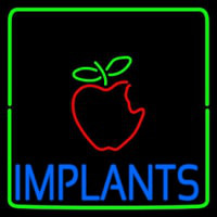 Implants With Apple Logo Neon Skilt