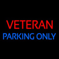 Veteran Parking Only Neon Skilt