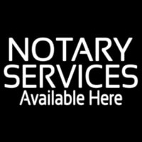 Notary Services Available Here Neon Skilt