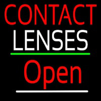 Contact Lenses Script2 Open Green Line Neon Skilt